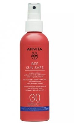 Купить apivita (апивита) bee sun safe спрей для лица и тела ультралегкий солнцезащитный тающий, 200 мл spf30 в Дзержинске