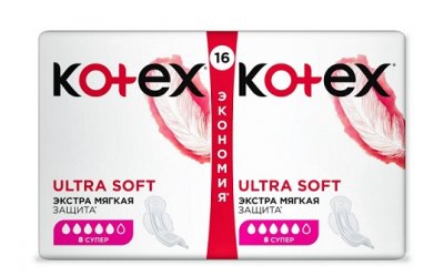 Купить kotex ultra soft (котекс) прокладки супер 16шт в Дзержинске
