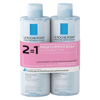 Купить la roche-posay ultra reactive (ля рош позе) набор: мицеллярная вода для чувствительной кожи лица 400мл, 2 шт в Дзержинске