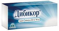 Купить дибикор, таблетки 500мг, 60 шт в Дзержинске