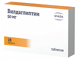 Купить вилдаглиптин, таблетки 50мг, 28шт в Дзержинске