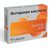 Купить янтарная кислота витамир, таблетки массой 500мг, 40шт бад в Дзержинске