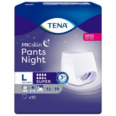 Купить tena proskin pants night super (тена) подгузники-трусы размер l, 10 шт в Дзержинске