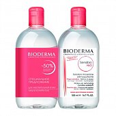 Купить bioderma sensibio (биодерма сенсибио) мицеллярная вода 500мл 2шт (-50% на 2-й продукт) в Дзержинске