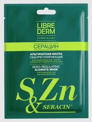 Купить librederm seracin (либридерм) маска альгинатная себорегулирующая для проблемной кожи, 30г в Дзержинске