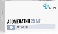 Купить агомелатин, таблетки, покрытые пленочной оболочкой 25мг, 98 шт в Дзержинске