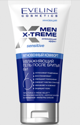 Купить eveline (эвелин) гель после бритья 6 в 1 увлажняющий men x-treme 150мл в Дзержинске