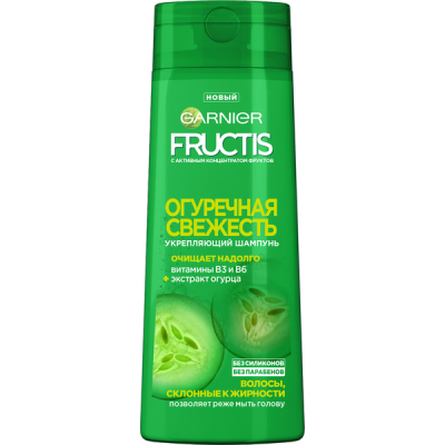 Купить garnier fructis (гарньер фруктис) шампунь для волос огуречная свежесть 400мл в Дзержинске