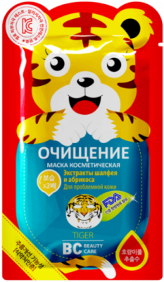 Купить биси бьюти кэйр (bc beauty care) маска тканевая для лица очищающая тигр 25мл в Дзержинске