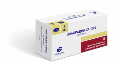 Купить ивабрадин-канон, таблетки, покрытые пленочной оболочкой 5мг, 56 шт в Дзержинске
