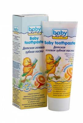 Купить babyline (бэбилайн) зубная паста для детей апельсин 2-10лет, 75мл в Дзержинске