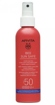 Купить apivita (апивита) bee sun safe спрей для лица и тела ультралегкий солнцезащитный тающий, 200 мл spf50 в Дзержинске