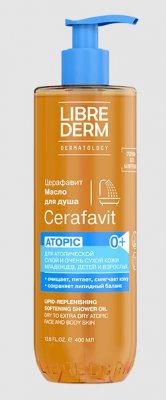 Купить librederm cerafavit (либридерм) масло липидовосстанавливающее для душа смягчающее с церамидами и пребиотиками, 400мл в Дзержинске