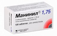 Купить манинил 1,75, таблетки 1,75мг, 120 шт в Дзержинске