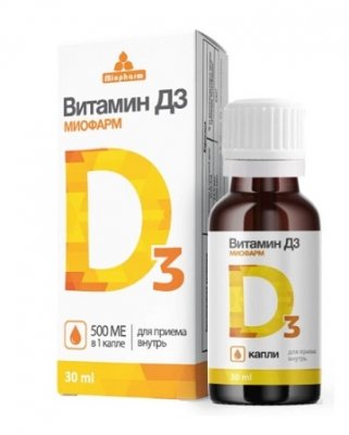 Купить витамин д3 миофарм, капли флакон 30мл бад в Дзержинске