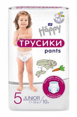 Купить bella baby happy (белла) подгузники-трусы 5 джуниор 11-18кг 10 шт в Дзержинске