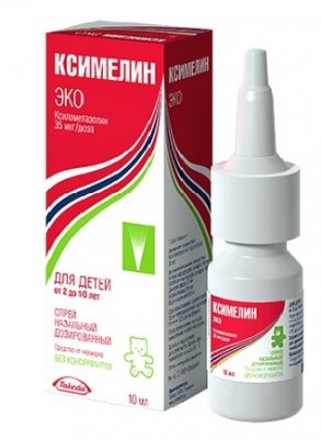 Купить ксимелин эко, спрей назальный дозированный 35мкг/доза, флакон 10мл (60доз) в Дзержинске