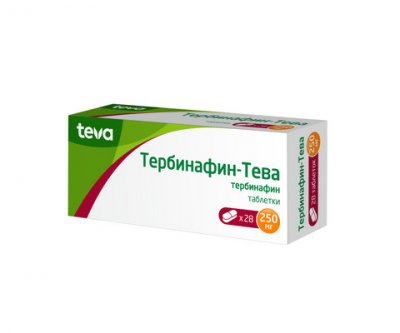 Купить тербинафин-тева, таблетки 250мг, 28 шт в Дзержинске