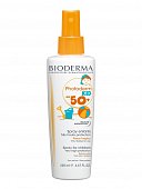 Купить bioderma photoderm kids (биодерма фотодерм) спрей для лица и тела солнцезащитный 200мл spf50+ в Дзержинске