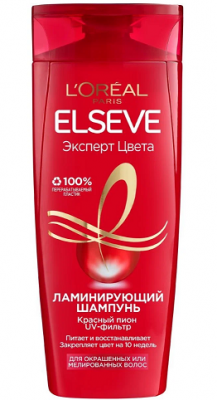 Купить l'oreal (лореаль) elseve эксперт цвета, шампунь для волос ламинирующий, 400мл в Дзержинске