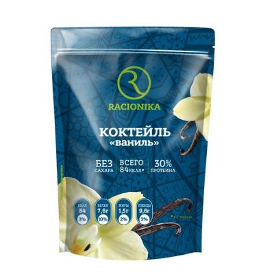 Купить racionika diet (рационика) коктейль диетический вкус ванили без сахара, пакет 275г в Дзержинске