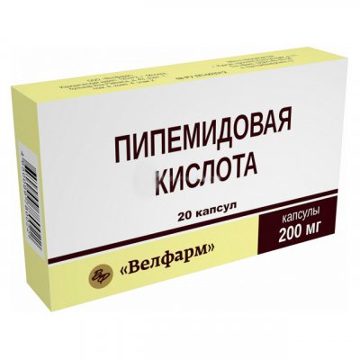 Купить пипемидовая кислота, капс 200мг №20 (велфарм ооо, россия) в Дзержинске