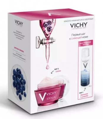 Купить виши идеалия (vichy idealia) набор: крем для нормальной и комбинированной кожи 50мл+термальная вода  в Дзержинске