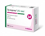 Купить эутирокс, таблетки 25мкг, 100 шт в Дзержинске