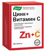 Купить цинк+витамин с эвалар, таблетки, 200 шт бад в Дзержинске