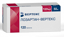 Купить лозартан-вертекс, таблетки покрытые пленочной оболочкой 50 мг, 120 шт в Дзержинске