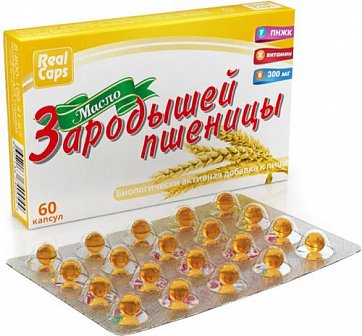 Масло с зародышами пшеницы, капсулы 300мг, 60 шт БАД