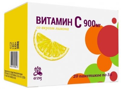Купить витамин с 900мг со вкусом лимона, саше-пакет 5г, 20 шт бад в Дзержинске
