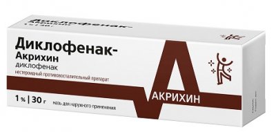 Купить диклофенак-акрихин, мазь для наружного применения 1%, 30г в Дзержинске