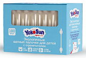 Купить yokosun (йокосан) палочки ватные для детей с ограничителем, 100шт в Дзержинске