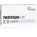 Купить рисперидон, таблетки, покрытые пленочной оболочкой 4мг, 20 шт в Дзержинске