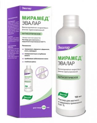Купить мирамед эвалар, раствор для местного и наружного применения 0,01% 150мл в Дзержинске