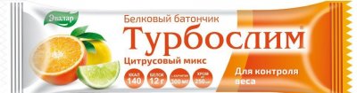 Купить турбослим, батончик белковый для контроля веса цитрусовый микс, 50г бад в Дзержинске