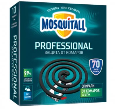 Купить mosquitall (москитолл) профессиональная защита спираль от комаров-эффект 10шт+подставка в Дзержинске