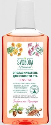 Купить svoboda natural (свобода натурал) ополаскиватель для полости рта sensitive, фл 300 мл в Дзержинске
