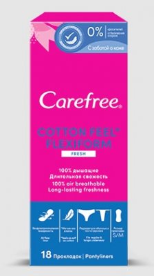 Купить carefree (кэфри) прокладки ежедневные флекси форм фреш ароматизированные 18шт в Дзержинске