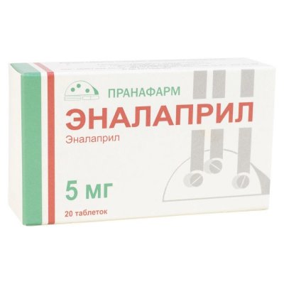 Купить эналаприл, таблетки 5мг, 20 шт в Дзержинске