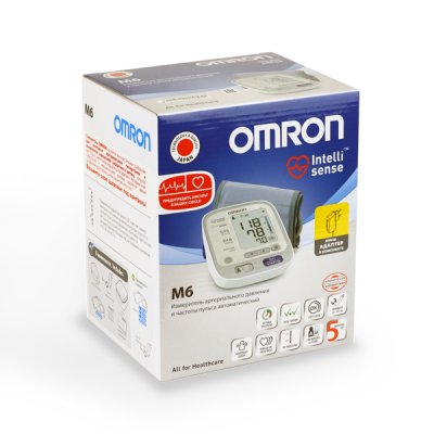 Купить тонометр автоматический omron (омрон) m6, с адаптером, манжета 22-42см (hem-7213-aru) в Дзержинске
