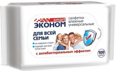 Купить эконом smart салфетки влажные антибактериальные 100шт в Дзержинске