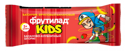 Купить батончик фрутилад kids фруктовый банановый с клубникой детский 3+, 25г в Дзержинске