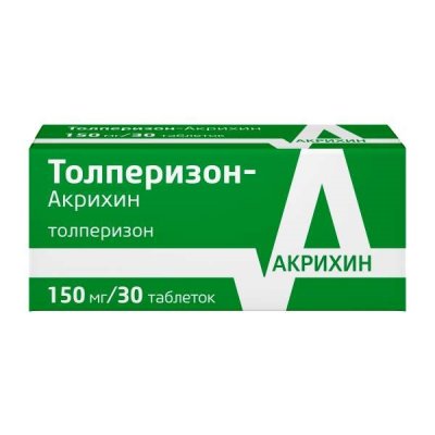 Купить толперизон-акрихин, таблетки, покрытые пленочной оболочкой 150мг 30шт в Дзержинске