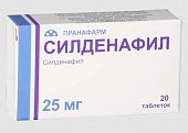 Купить силденафил, таблетки, покрытые пленочной оболочкой 25мг, 20 шт в Дзержинске