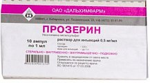 Купить прозерин, раствор для внутривенного и подкожного введения 0,5мг/мл, ампулы 1мл, 10 шт в Дзержинске