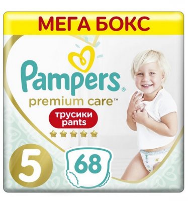 Купить pampers premium care (памперс) подгузники-трусы 5 юниор 12-17кг, 68шт в Дзержинске
