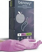 Купить перчатки benovy смотровые нитриловые нестерильные неопудрен текстурир с однократной хлорацией размер s 50 пар, розовые в Дзержинске