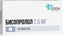 Купить бисопролол, таблетки, покрытые пленочной оболочкой 2,5мг, 30 шт в Дзержинске